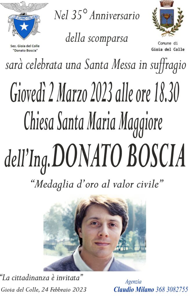 Locandina Anniversario Donato Boscia 35°